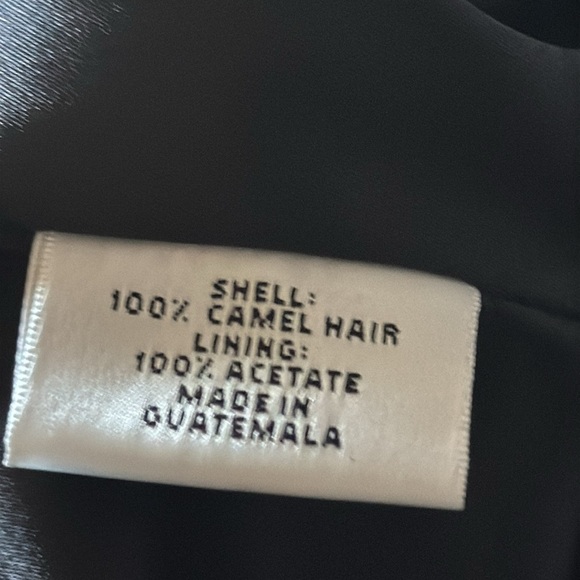 Talbots Sz 10 black camel hair single front pea coat - Picture 8 of 10